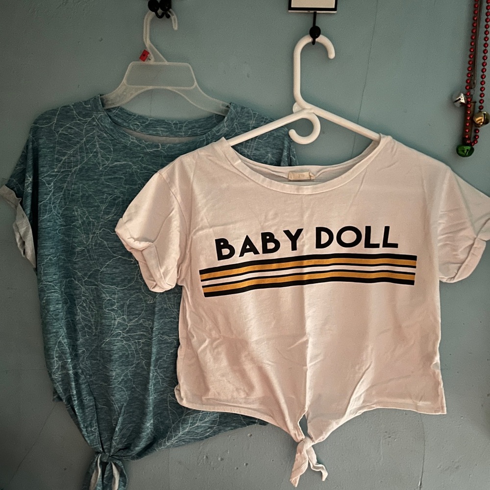 2 For 1. Tie front, summer tees.